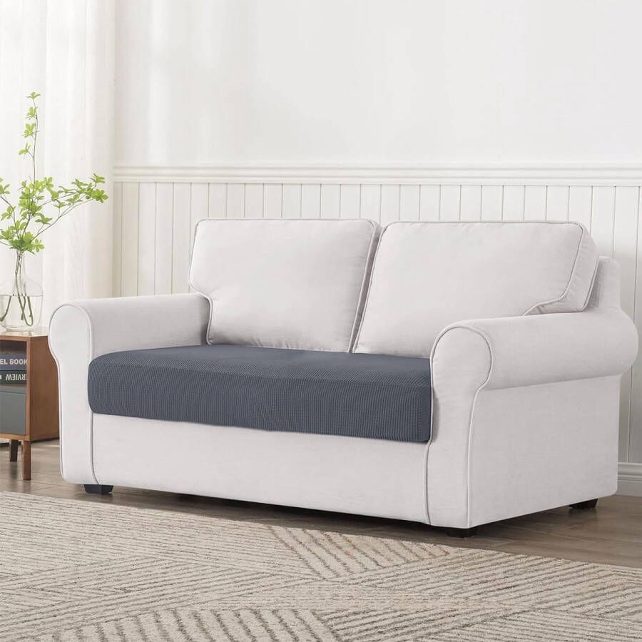 Bankzitkussenhoes Bankhoes (2-zits donkergrijs)