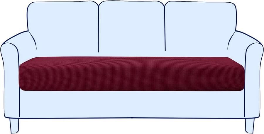 Bankzitkussenhoes stretch zitkussenbeschermer elastische kussenhoezen hoes voor bankzitkussen