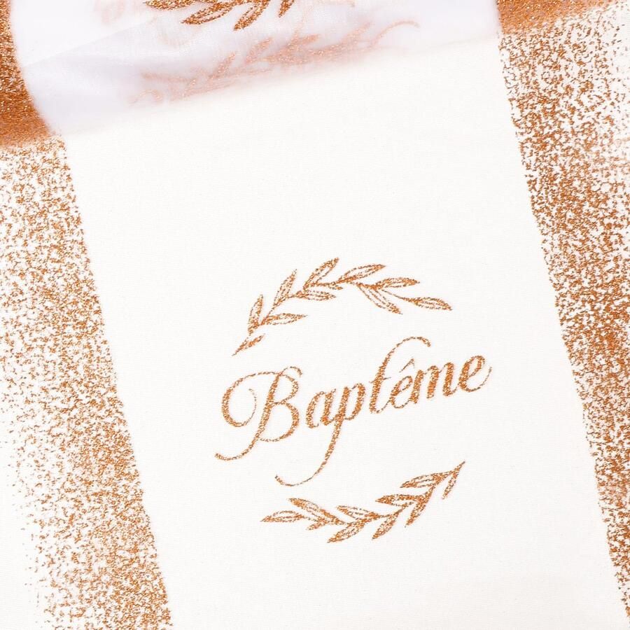 Baptême Table Runner Rose Gold French Table Decoration for Christening Table Band Christening Decoration