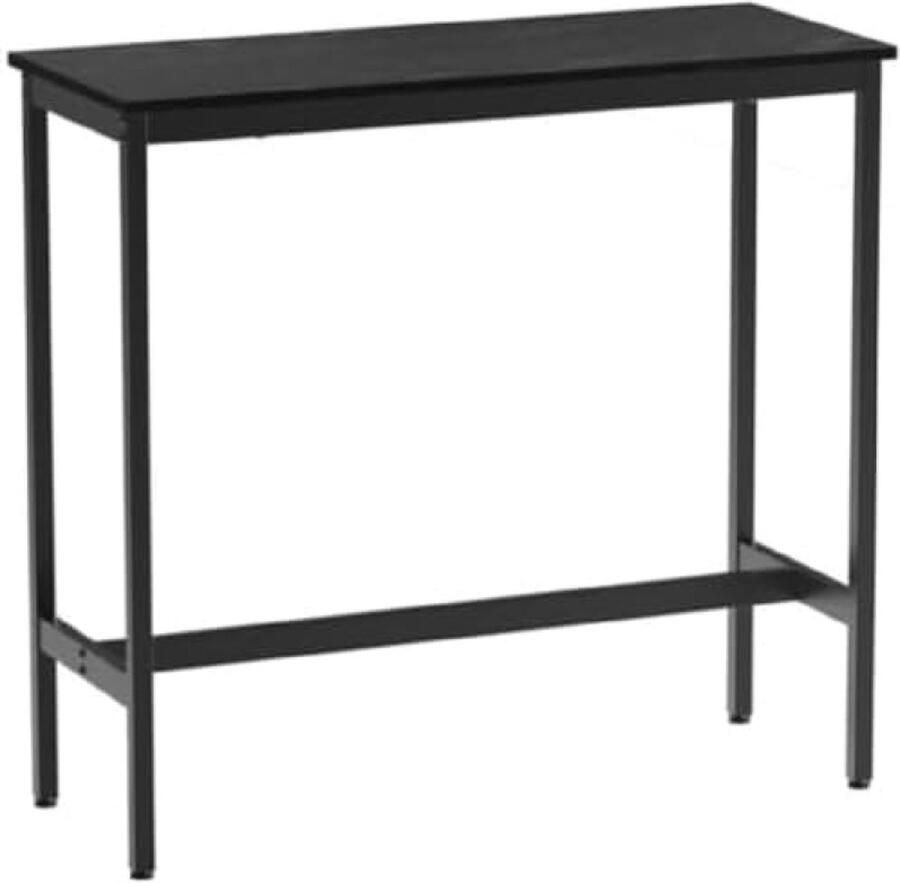 Bar keuken pub eettafel hoge tafel stevig stalen frame 40 x 100 x 90 cm eenvoudige montage industrieel ontwerp Ebbenhout inkt zwart LBT010B56 spaanplaat van gelegeerd hout 100L cm
