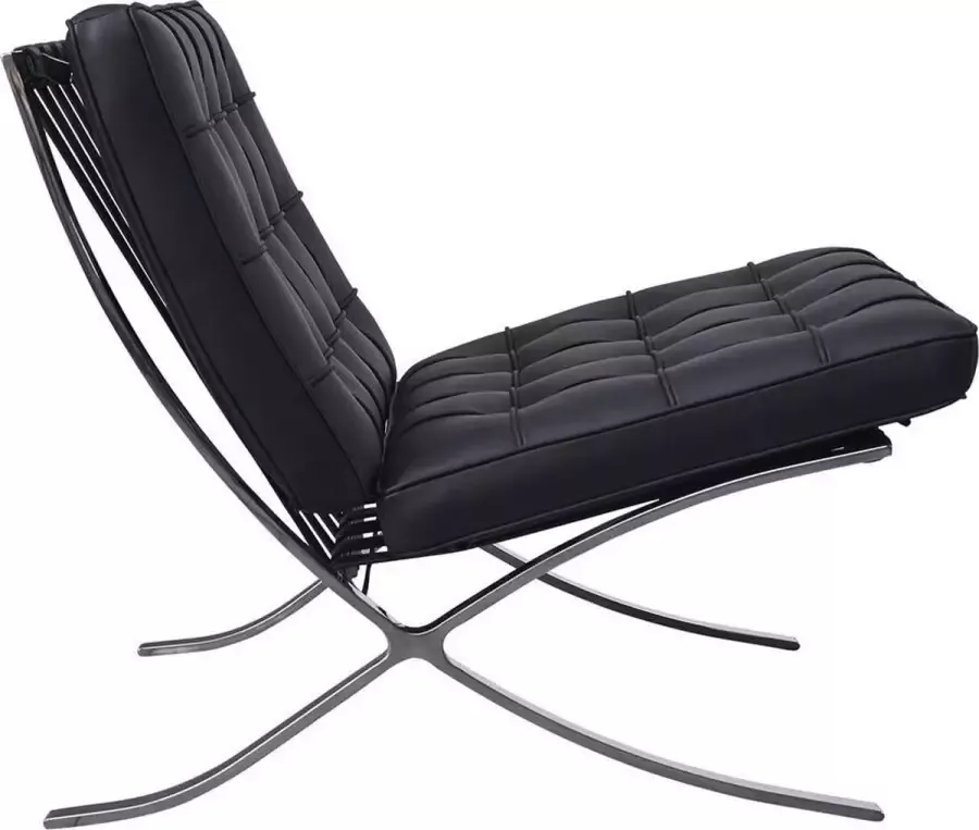 Meubilair Barcelona Chair Zwart Design Fauteuil Stoel Zetel Lounge Premium - Foto 2