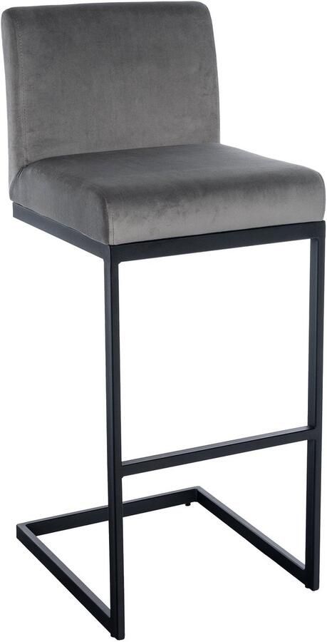 Barhocker Kruk Modern Design & Comfort Fluwelen en Metalen Afwerking