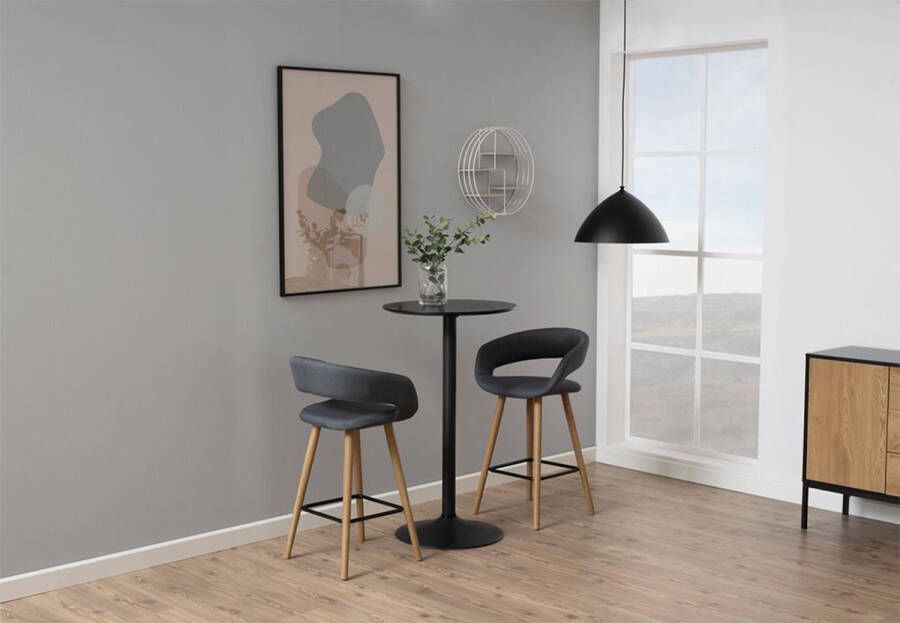 SMUK Barkruk 88 5 cm Gale Donker Grijs 2 Stuks