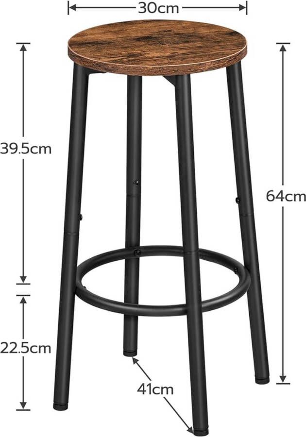 Barkruk bar stool set Barstoelen keukenstoelen 2 - Foto 3