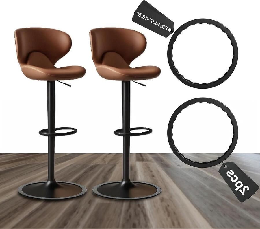 Barkruk beenbeschermers Set van 2 antislip siliconen stoelpootbeschermer pads Houten vloer beschermen rekbaar Stoelbasis 145 Geen krassen geen lawaai