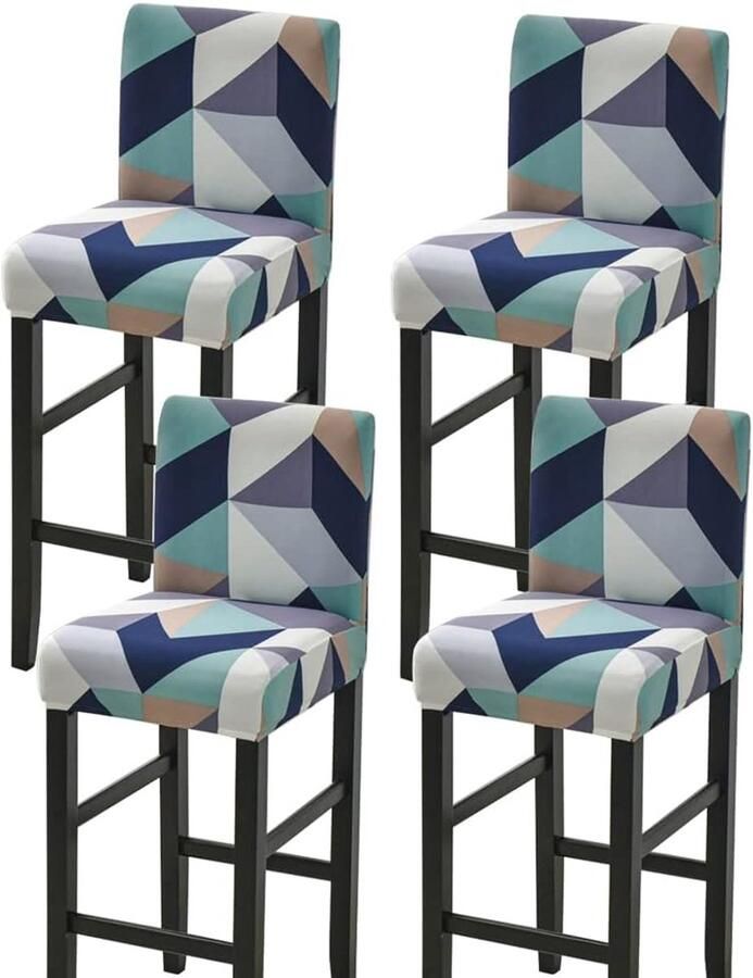 Barkruk Covers Stretch Bescherming voor Hoogte Stoelen 4 Stuks