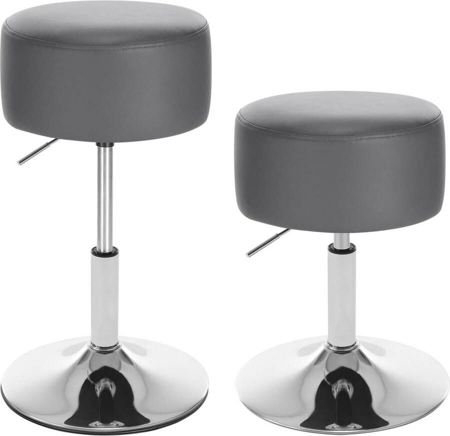 Rootz Living Rootz Barkruk Draaistoel Draaibare kruk Verstelbare hoogte Kunstleer 33 5 cm 52-67 cm 38 5 cm 120 kg belasting Eenvoudige montage