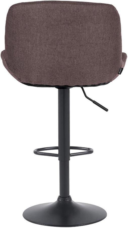 Barkruk Hoge stoel Verstelbaar & comfort Met voetensteun & 360° draaibaar mat zwart stof