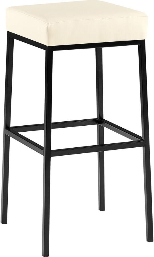 Barkruk Hoge Zitstoel Onderhoudsvriendelijke Kunstleren Bekleding Stabiel Metaal Frame