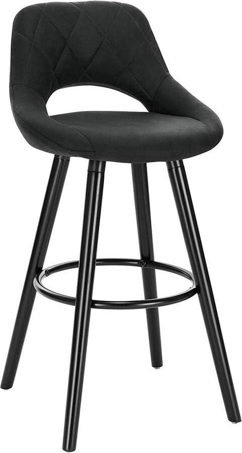 Bolt Edge Barkruk Industrial Antraciet Set van 1 Keukenstoel Stof