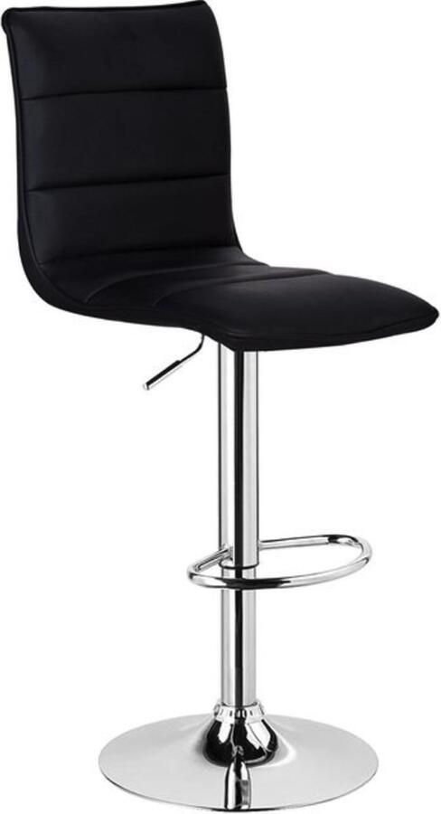 Bolt Edge Barkruk Industrial Zwart Kunstleer Verstelbaar Met rugleuning Set van 1