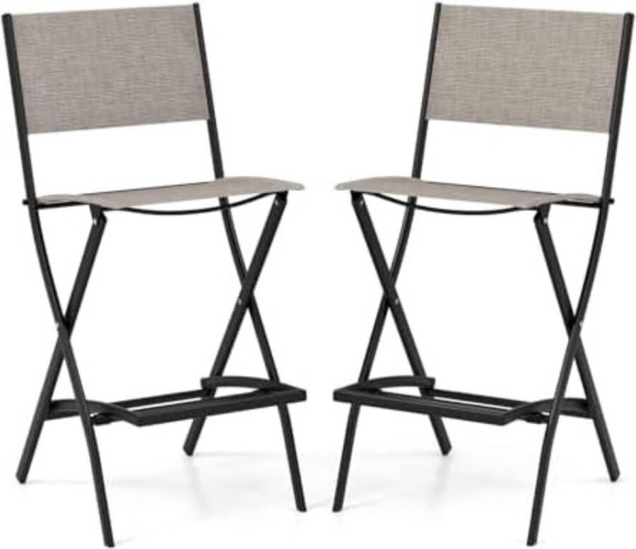 Barkruk inklapbaar Barkruk opklapbaar Barstoel inklapbaar Barkruk opvouwbaar 46 x 57 x 102 cm Set van 2 Koffie