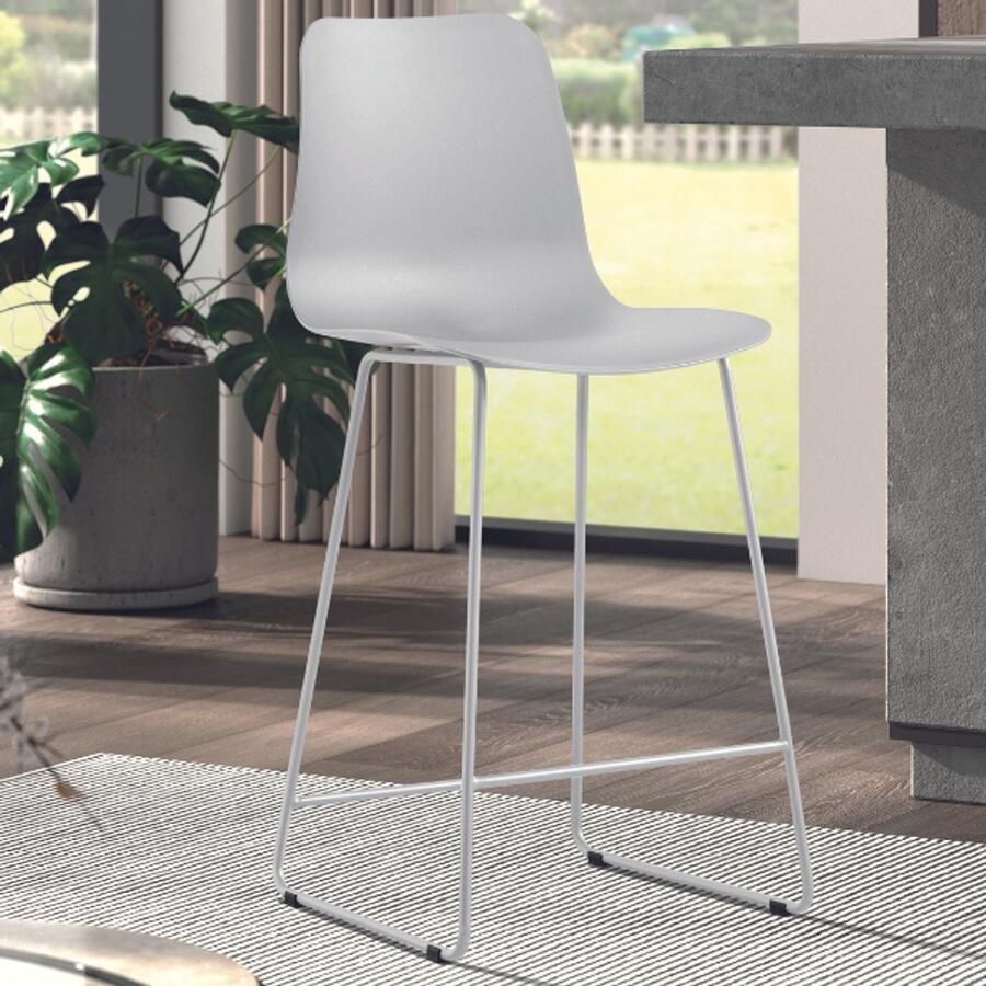 Rousseau Barkruk Marie-wit Set van 2