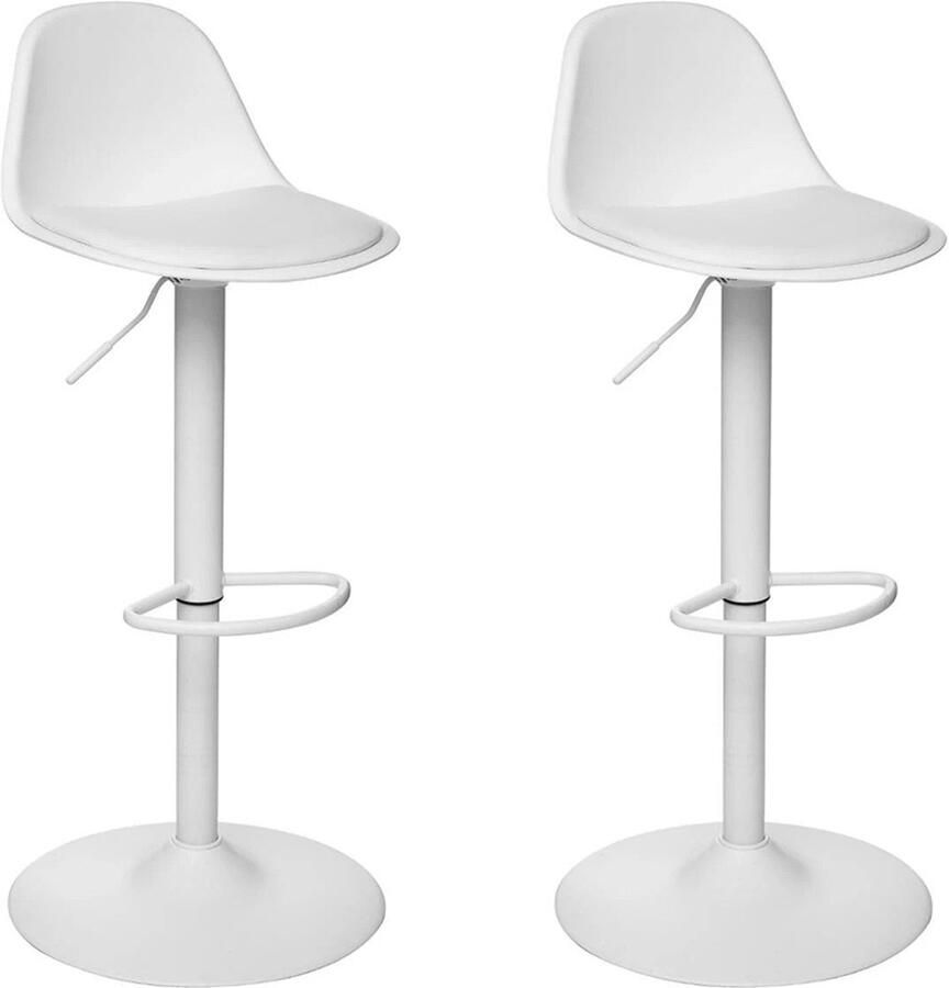 Eazy Living Barkruk Marion Wit 2 Stuks