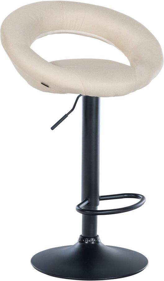 Clp Olinda Barkruk Stof creme zwart