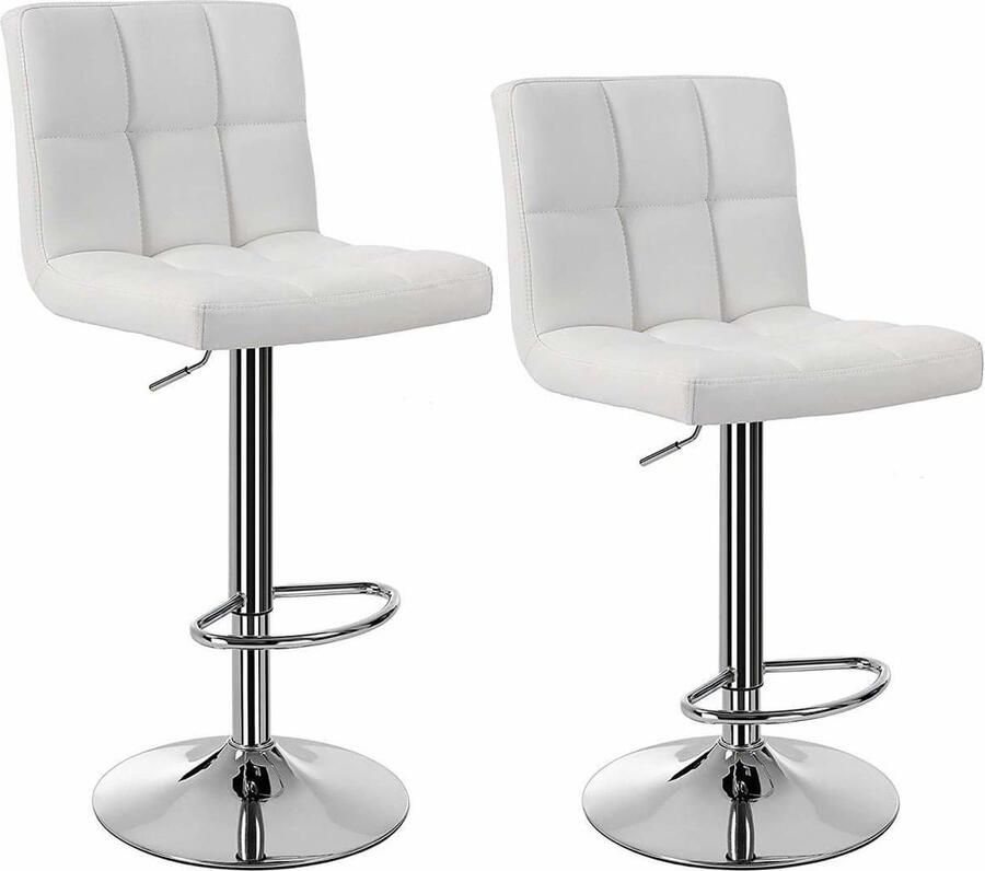 Rootz Living Rootz Barkruk Set Van 2 Barstoel Kruk Barkrukken Wit