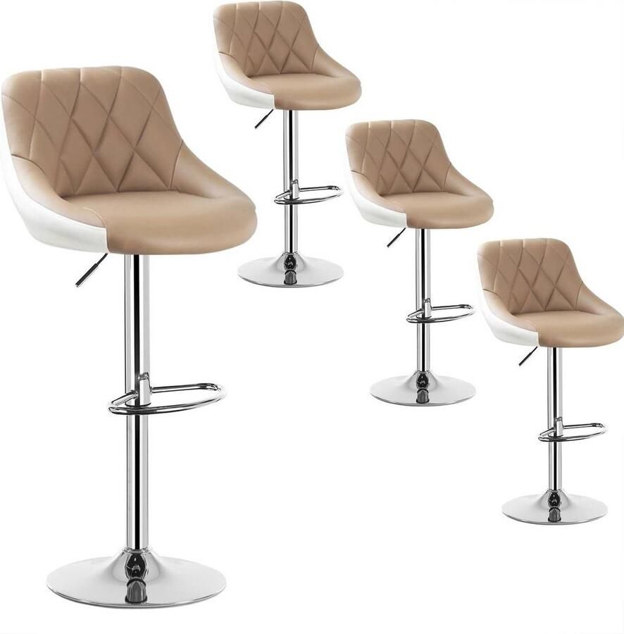 Rootz Living Rootz Barkruk Tegenkruk Verstelbare barstoel Comfortabele zit Eenvoudige hoogteverstelling Stevig frame 38 cm x 35 cm x 84-106 cm verstelbare hoogte