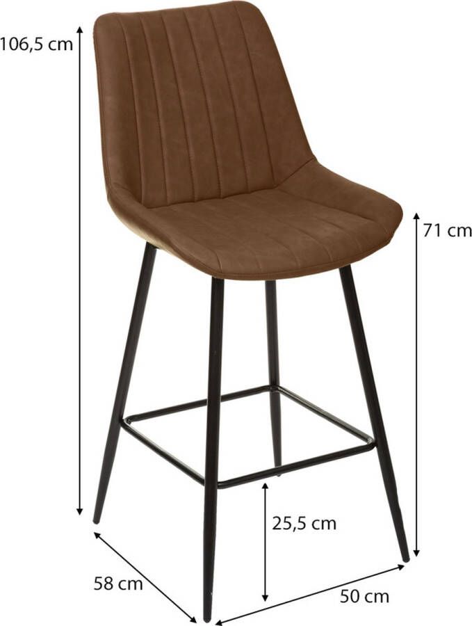 Barkruk Thelma Cognac 2 Stuks