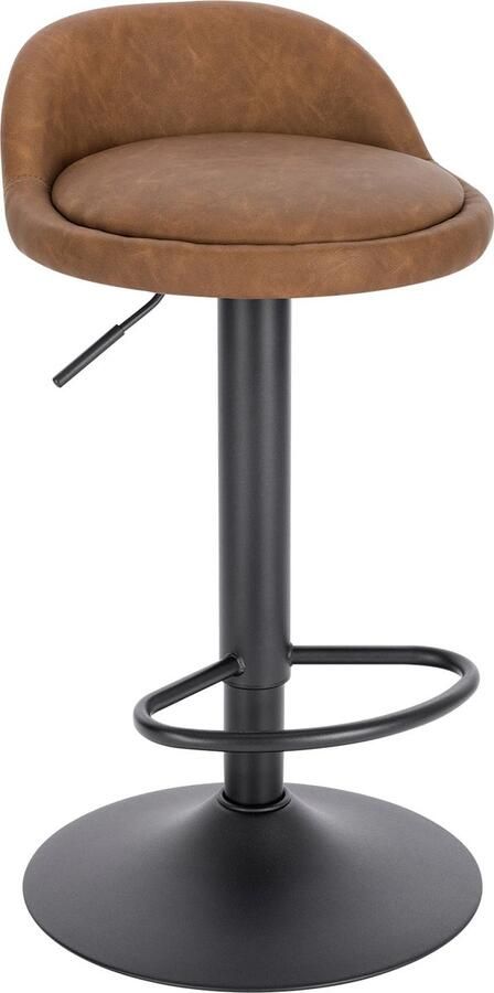 Barkrukken 1 Stuk Barkruk Luxe Barkrukken Met Rugleuning Barkruk Bruin Kunstleer