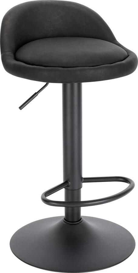 Barkrukken 1 Stuk Barkruk Luxe Barkrukken Met Rugleuning Barkruk Donker grijs