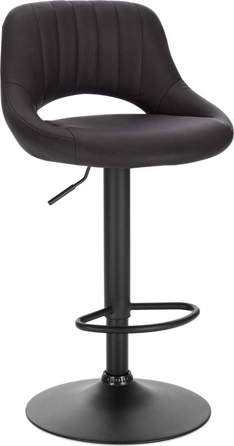 Barkrukken 1 Stuk Barkruk Luxe Barkrukken Met Rugleuning Barkruk Zwart