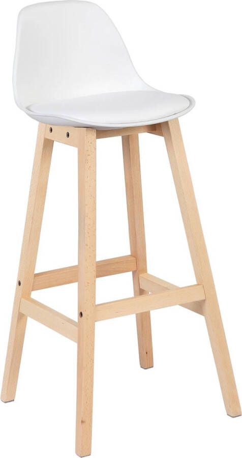 Barkrukken 2 Stuks Barkruk Set van 2 Luxe Barkrukken Met Rugleuning Barkruk Wit Nordic stijl