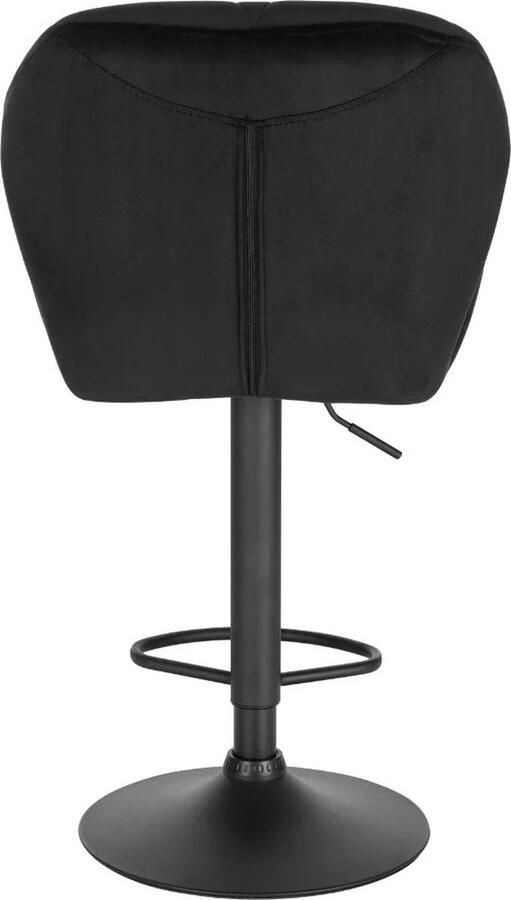 Roroa Barkrukken Met Rugleuning 1 Stuk Black Velvet