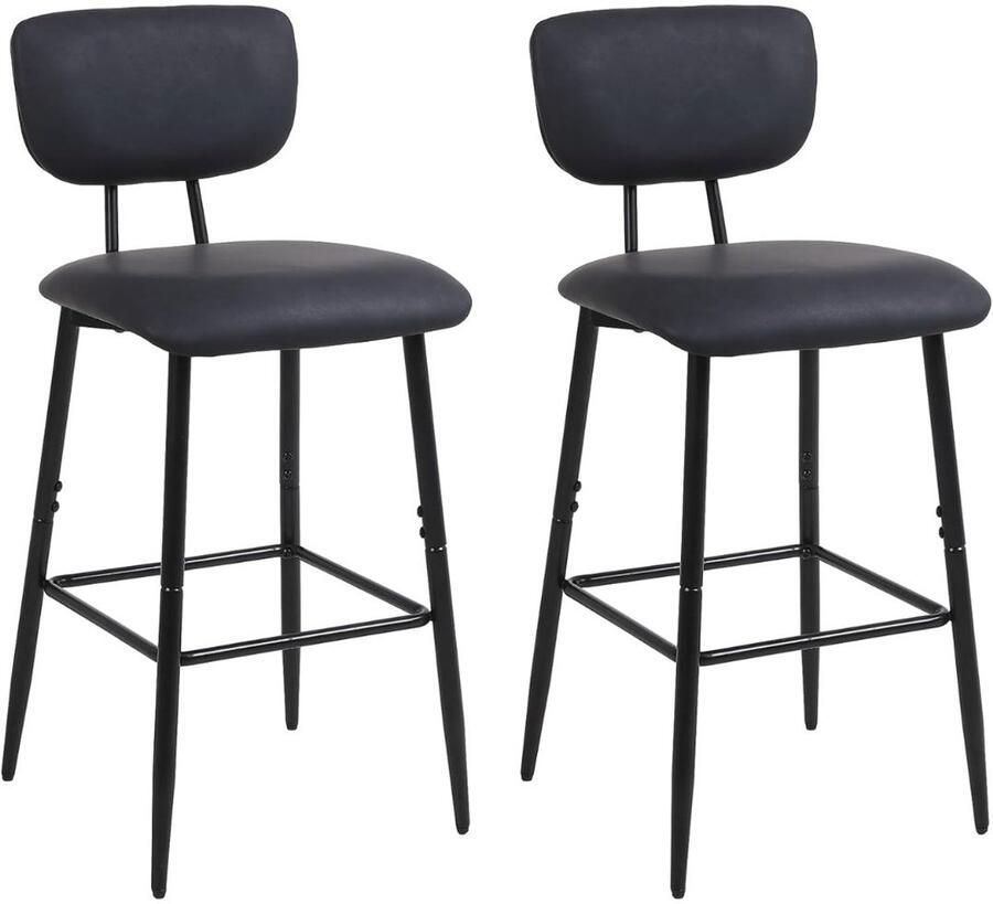 Barkrukken set Van 2 Barkruk met Rugleuning Barstoel