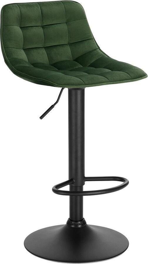 Roroa Barkrukken Set Van 2 Barkrukken Met Rugleuning Groen