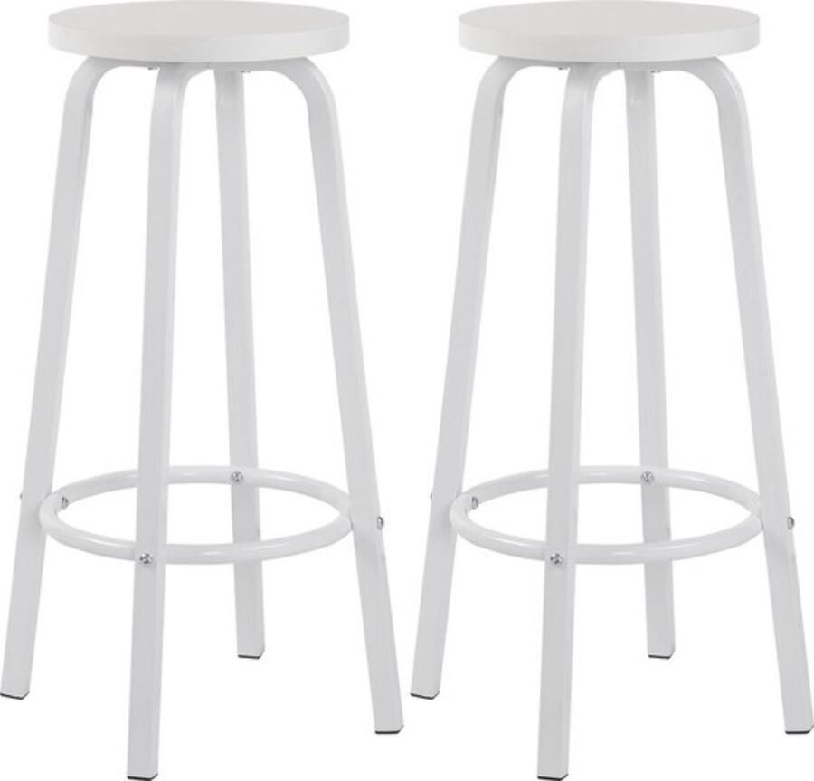 Barkrukken Set Van 2 Nordic Barkruk Luxe Barkrukken Industrieel Barkrukken Hoge Bar Krukken Wit