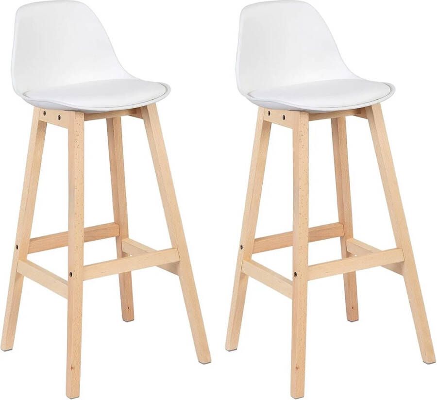 Barkrukken Set Van 2 Nordic Barkruk Luxe Barkrukken Industrieel Barkrukken Hoge Bar Krukken Wit hout