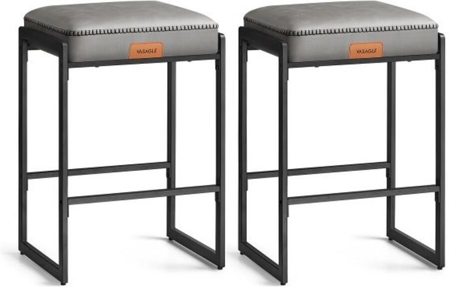 ZAZA Home Barkrukken TrendyLife Synthetisch leer Counterhoogte Zwart