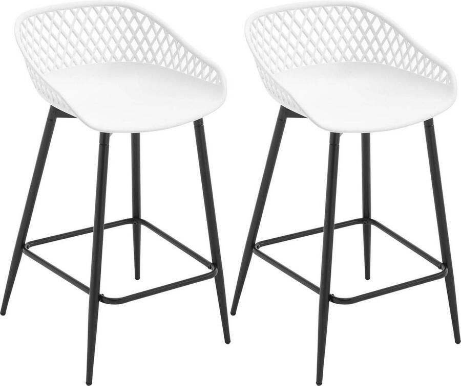 Rootz Living Rootz Barkrukset met holle rug Tegenstoel Hoge kruk PP-materiaal Ergonomisch ontwerp 47 cm x 84 cm x 48 5 cm