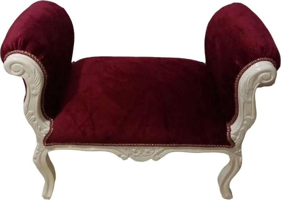 Barok hocker rood wit
