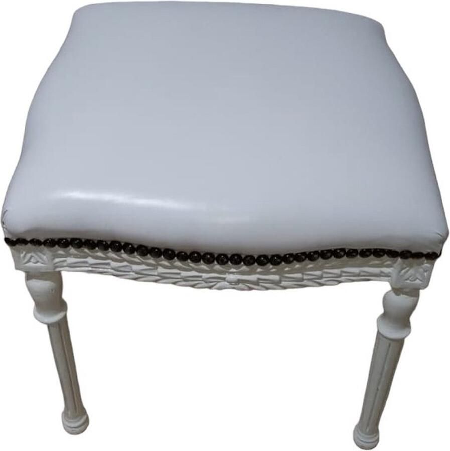 Barok luxe kruk wit