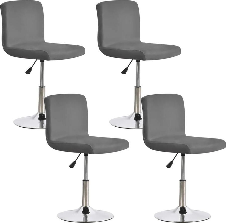 Barpoef Slipcovers met backresthoes stretch stoelhoes verwijderbare hoezen voor korte draaistoel eetkamerstoel barkruk