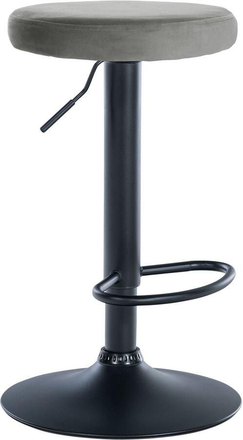 Barstoel Kruk met Fluwelen Bekleding Verstelbare Hoogte en Comfortabele Voetensteun