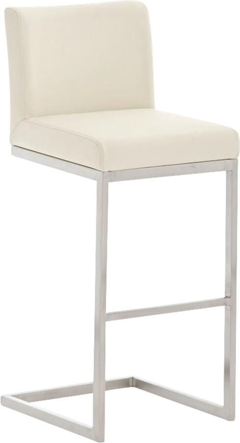 Barstoel Kunstleren Bekleding Kuipstoel Comfortabele Zitpositie Geborsteld RVS Onderstel