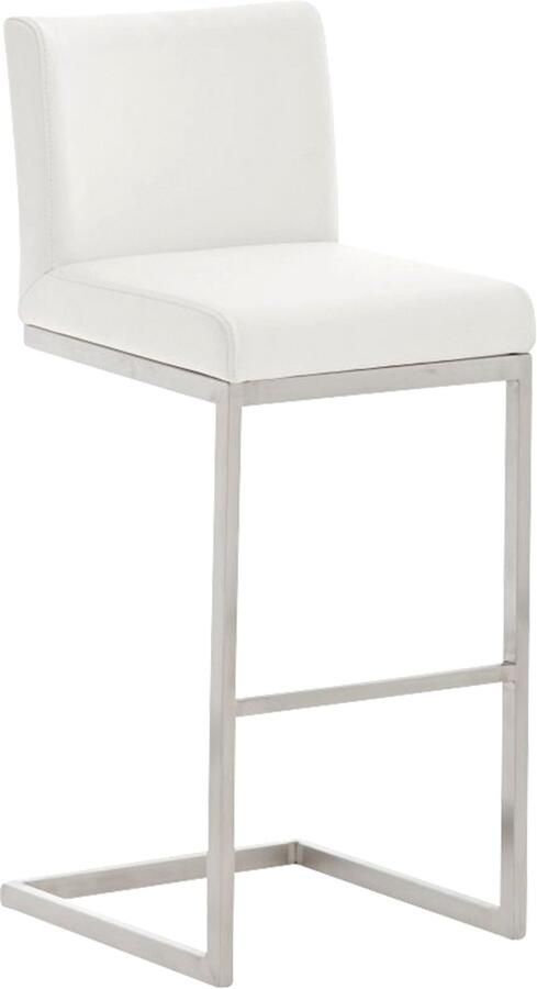 Barstoel Kunstleren Bekleding Kuipstoel Comfortabele Zitpositie Geborsteld RVS Onderstel