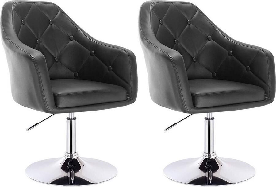 Rootz Living Rootz Barstoelenset Tegenkrukken Verstelbare barkrukken Ergonomisch ontwerp Duurzame constructie Stijlvolle zitplaatsen 82-98cm x 47cm x 41cm