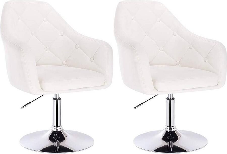 Rootz Living Rootz Barstoelenset Tegenkrukken Verstelbare barkrukken Ergonomisch ontwerp duurzame constructie veilig en stabiel Kunstleer en metaal 82-98 cm x 47 cm x 41 cm