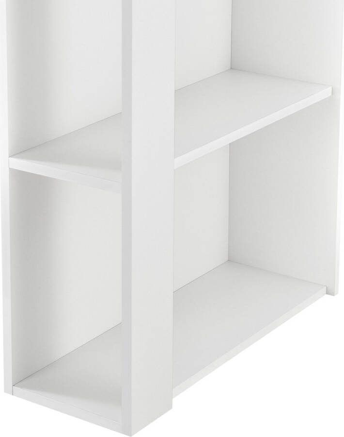 Unbranded Bartafel Frederica Met 3 Planken 120x60x105.5cm Wit en Betonkleurig Spaanplaat Modern Design - Foto 3