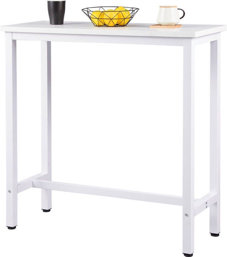 Bartafel Hoge Tafel Voor Keuken & Bar Bartafels Tafels 100 x 40 x 100 CM Wit