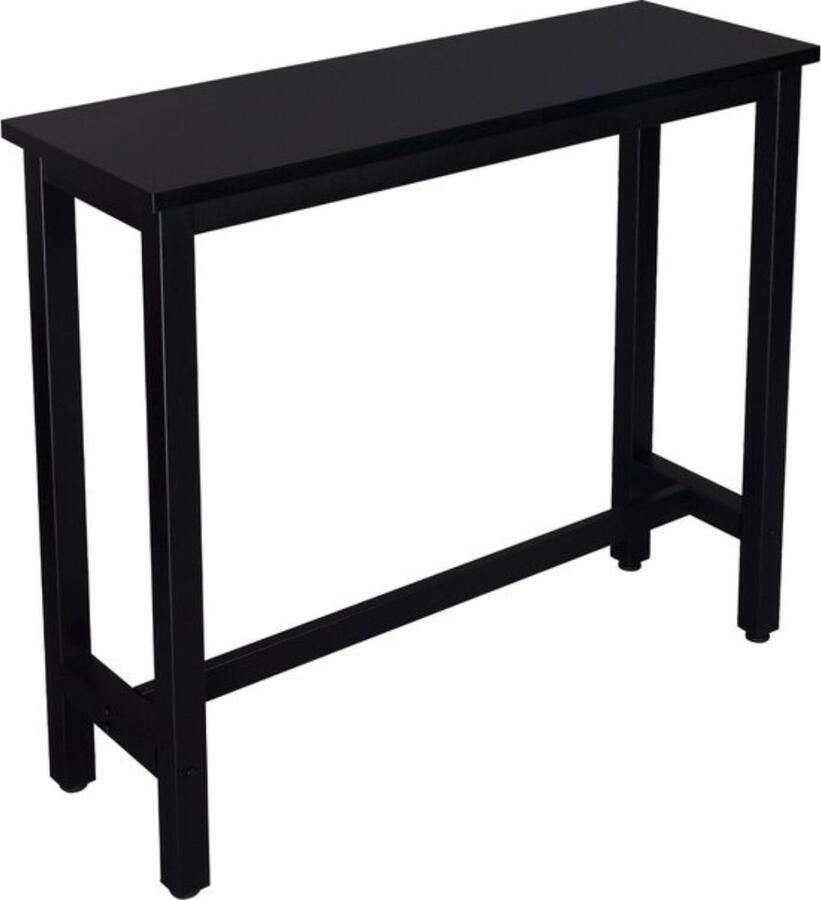 Bartafel Hoge Tafel Voor Keuken & Bar Bartafels Tafels MDF Tafelblad 120 x 100 x 40 CM Zwart