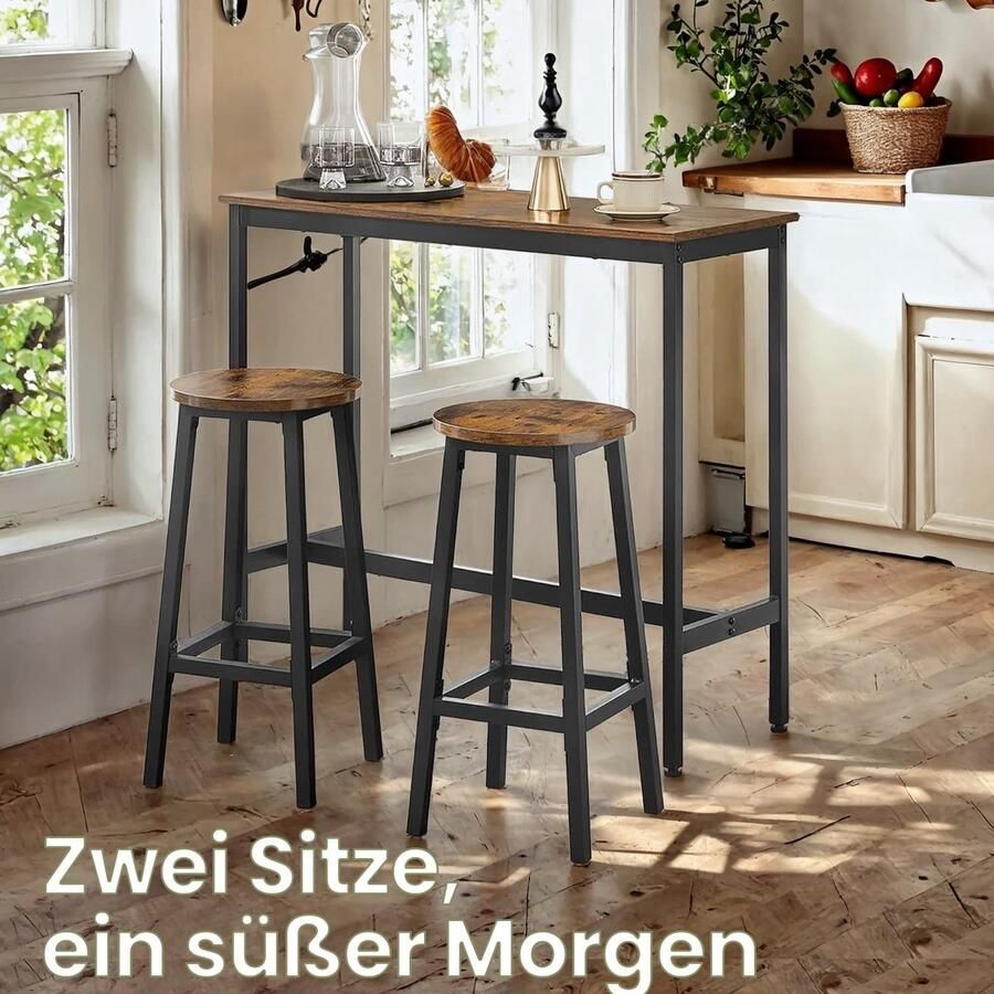 Bartafel – Met 2 Barkrukken – Bartafelset – Complete Bartafel en Barkrukkenset