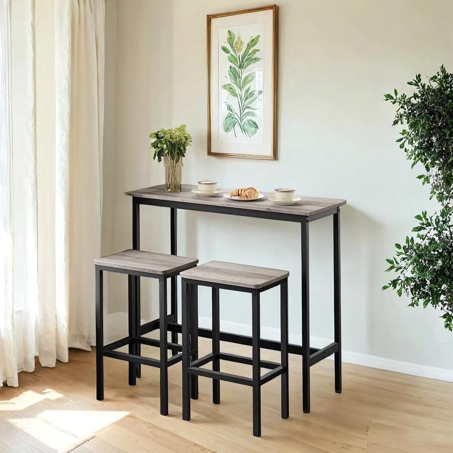 Bartafel met 2 stoelen bartafel met barkrukkenset eetgroep