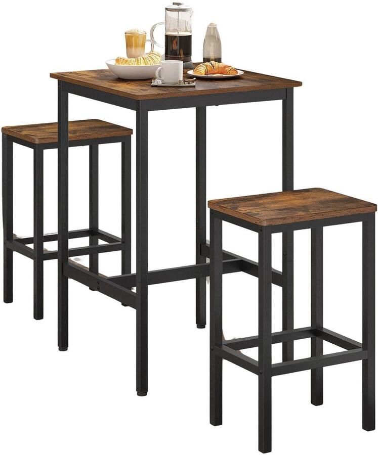Bartafel met barstoelen bruin met zwart bartafel keuken bartafel buiten bartafels bar tafel bartafel met barkrukken