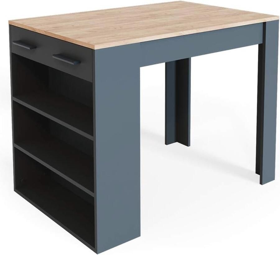 Bartafel met lade en rek Krasbestendige Eettafel voor Small Spaces
