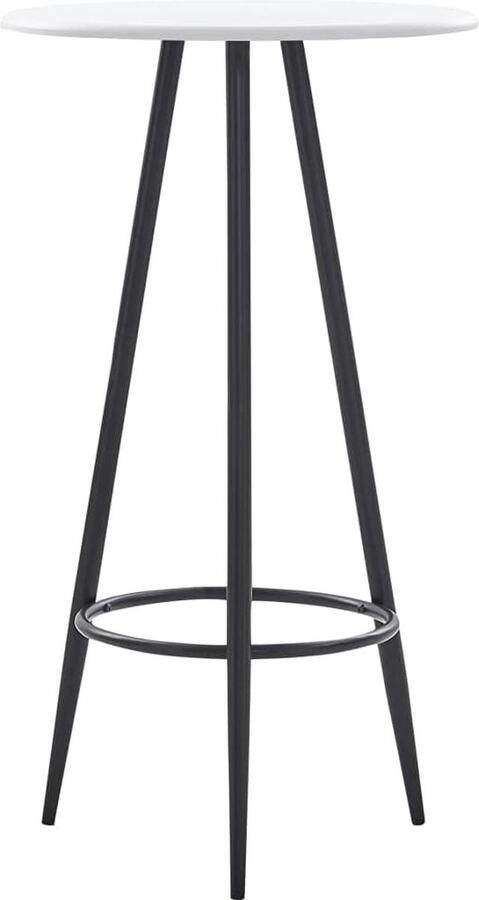 Bartafel wit 60 x 107 5 cm Perfect voor binnen en buiten stijlvolle bartafel voor tuin en terras - Foto 2