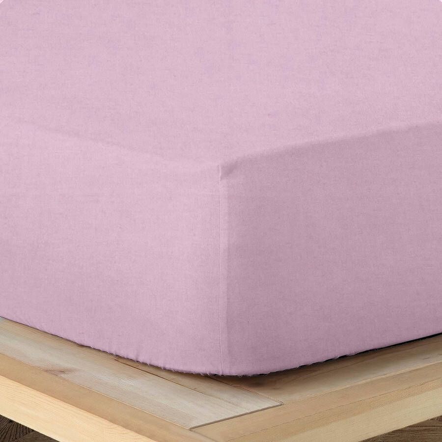 Basic hoeslaken 100x200cm boxspring hoeslaken tot 30 cm matrashoogte laken 100x200 roze